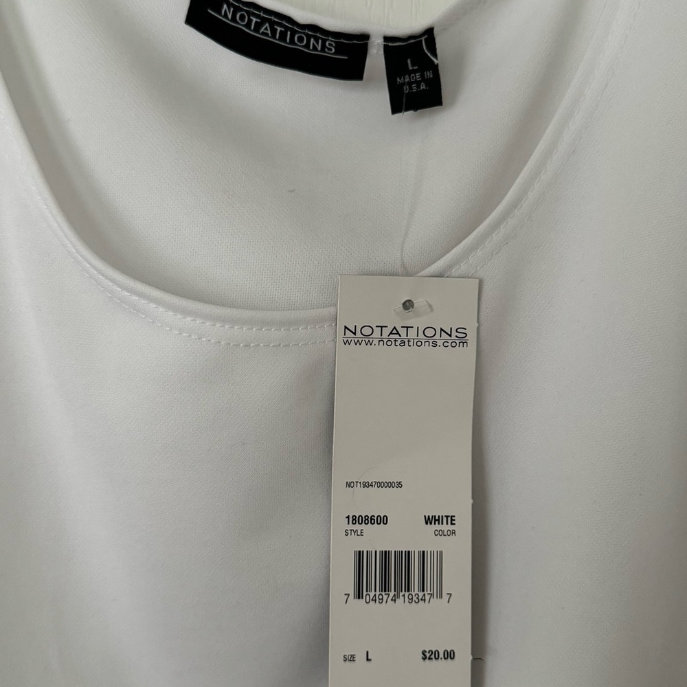 Notations White woven tank top large - Picture 2 of 3